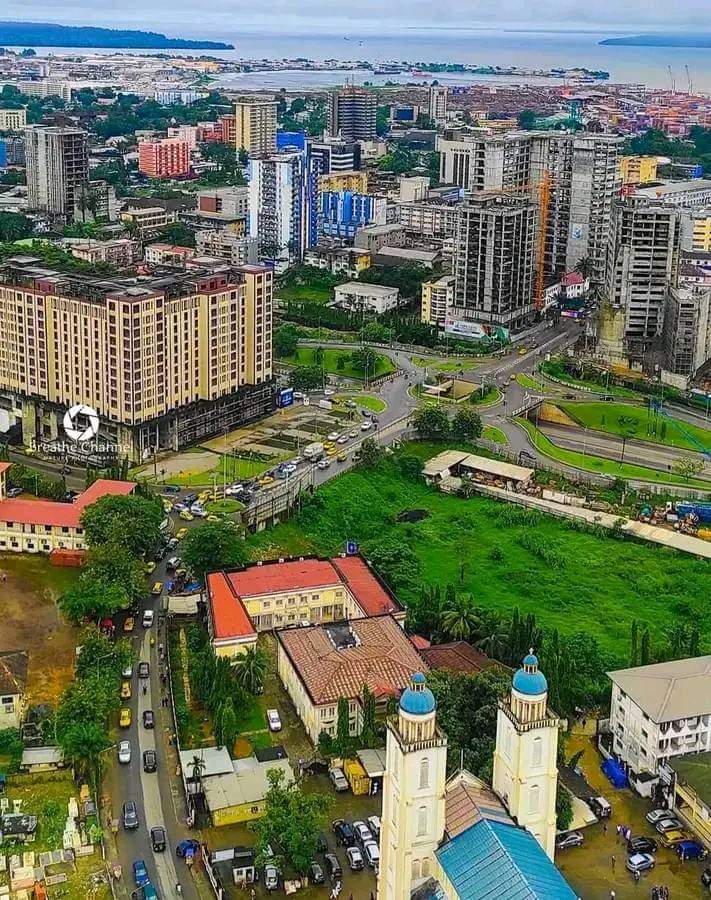 Akwa/Bonanjo vue aérienne, Дуала