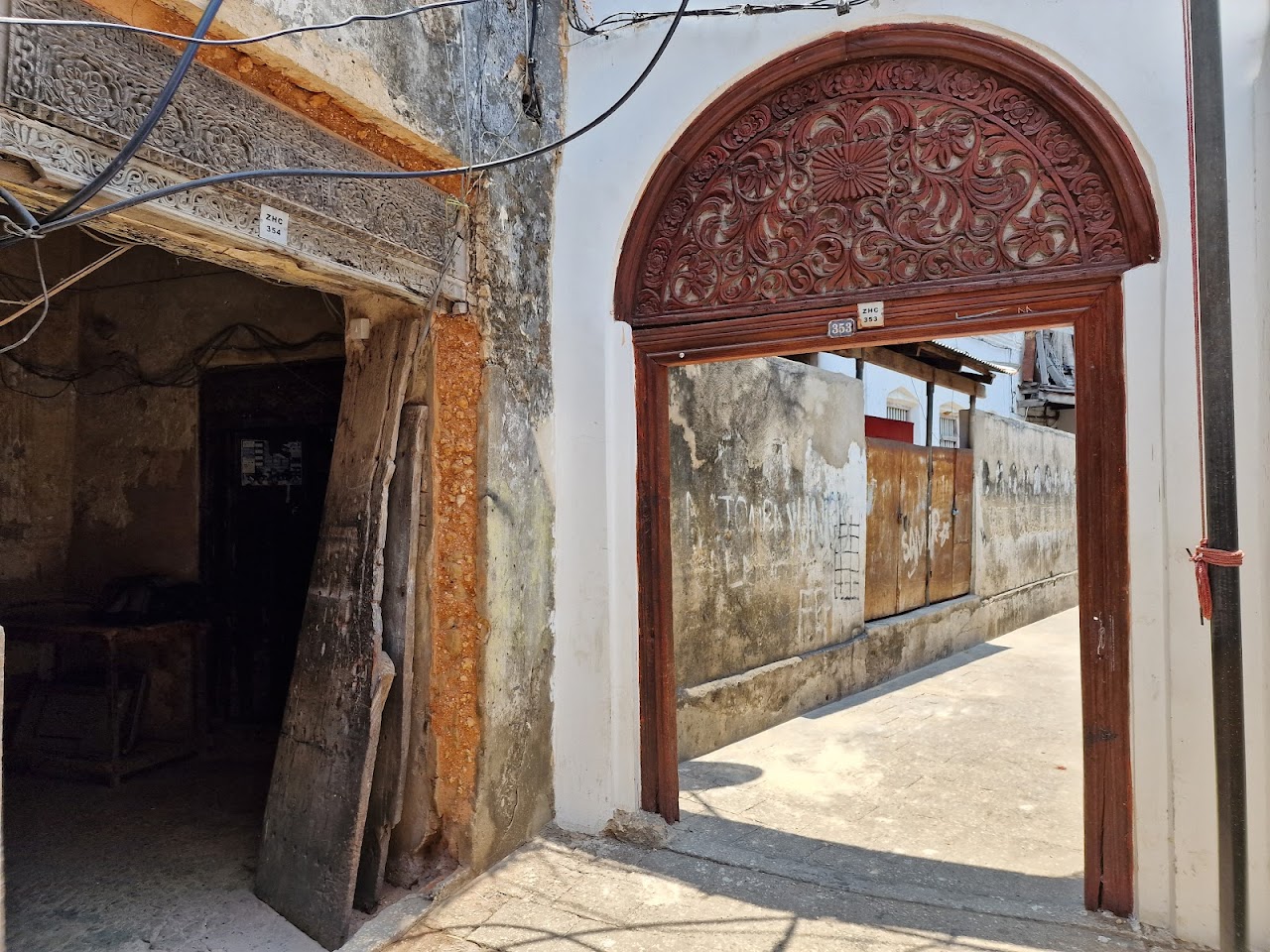 The ancient door of Stone Town